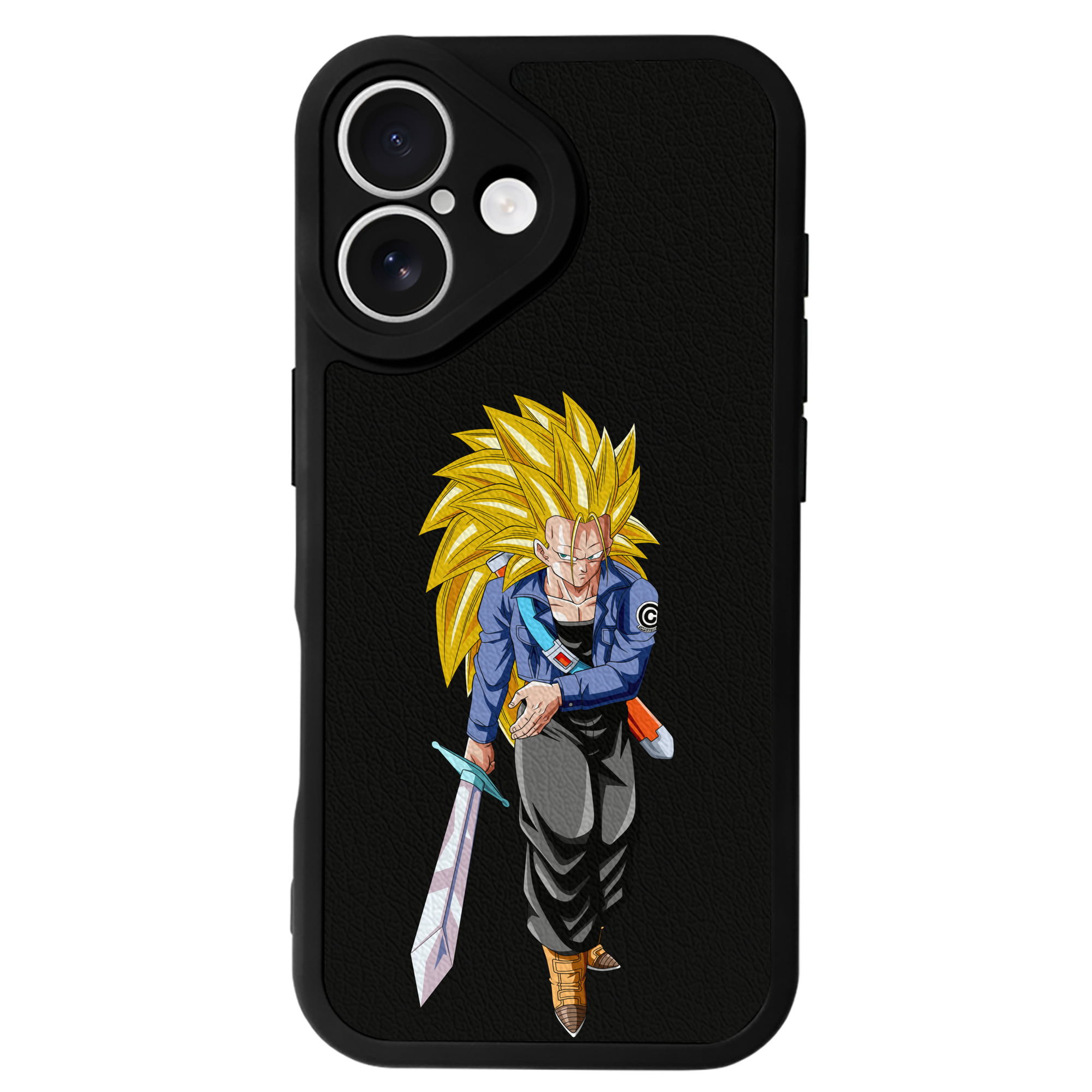 （画像用） ドラゴンボール トランクス（Torankusu）DRAGON BALL Trunks 【iPhone 16シリーズ対応】シリコンスマホケース（レザー調） 材質：シリコン